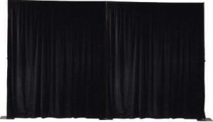 hire black stage drapes